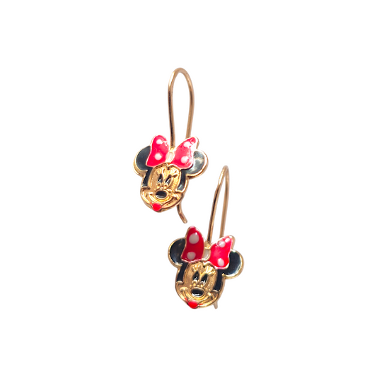 Brincos Minnie Criança Ouro
