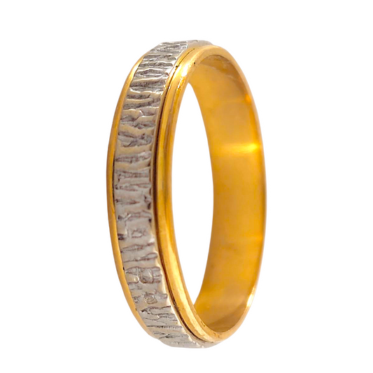 Aliança Bicolor 4mm Ouro