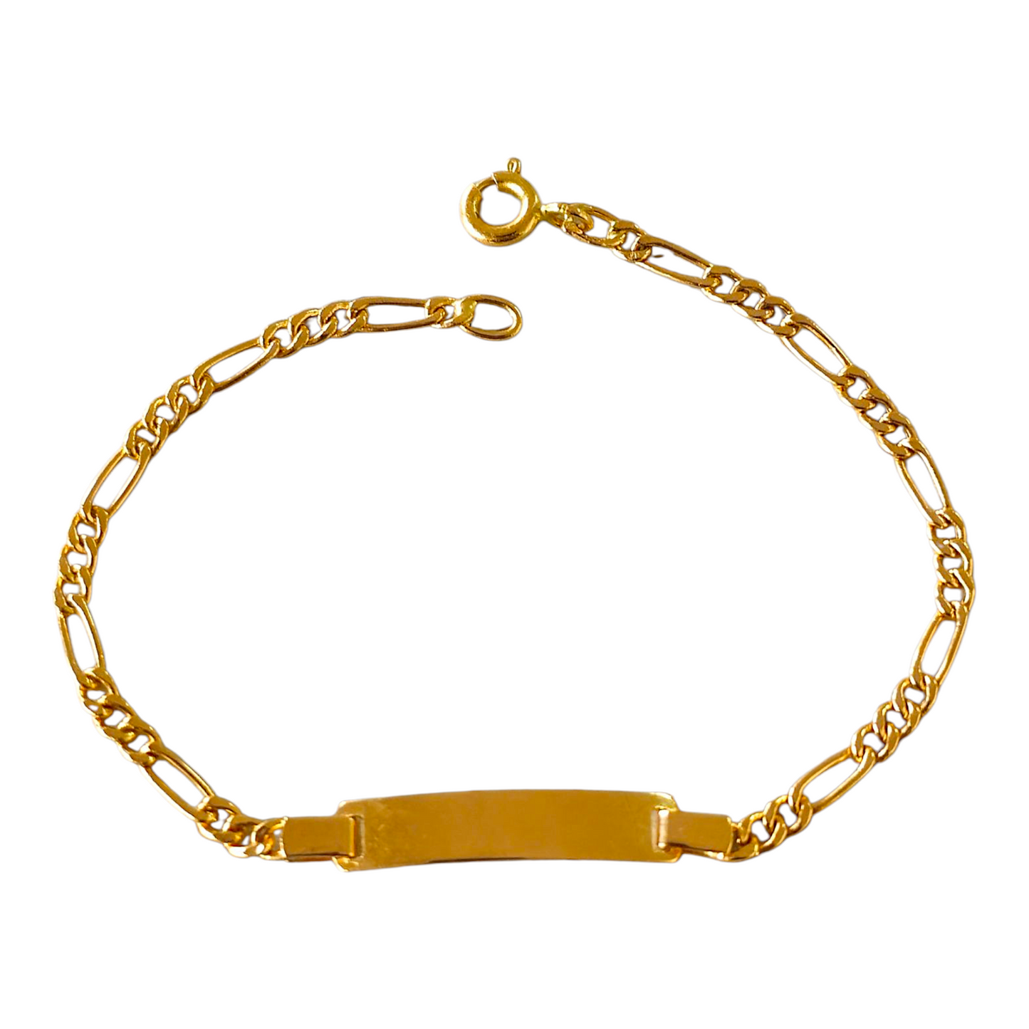 Pulseira C/Chapa Criança Ouro
