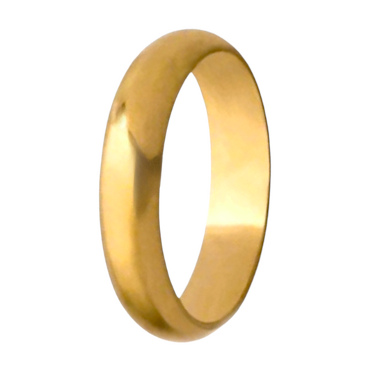 Aliança Meia Cana Ouro 4mm