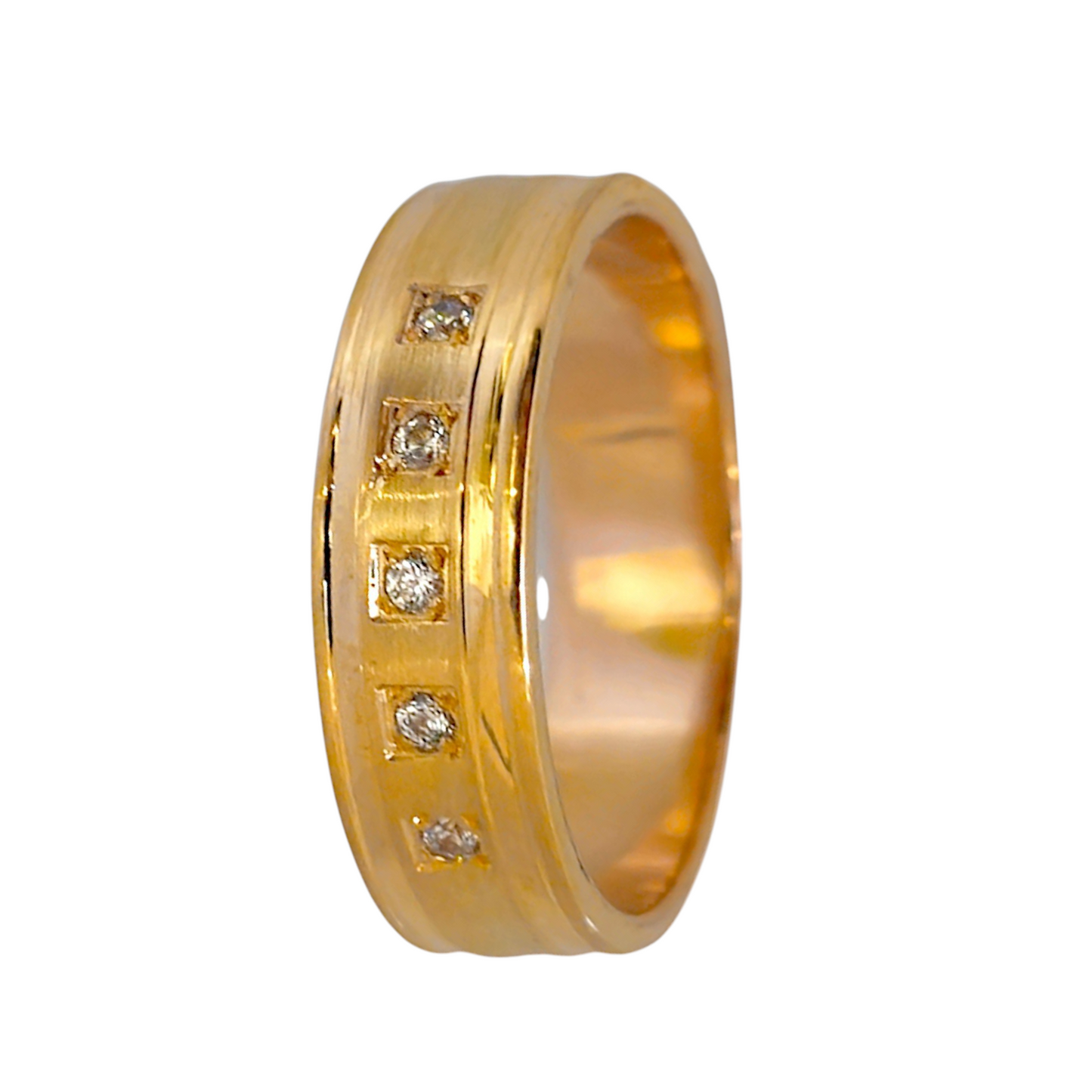 Aliança C/Zircónias Ouro 7mm