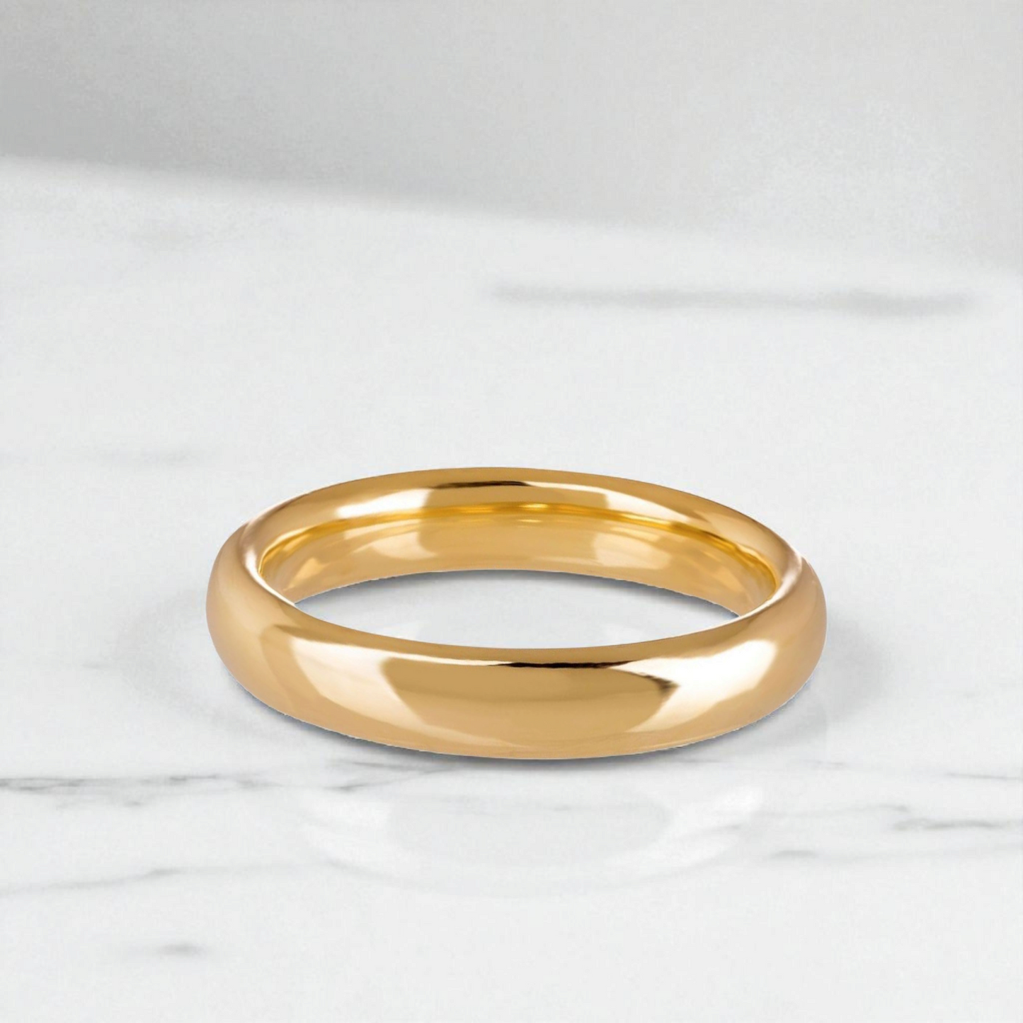 Aliança Amendoada 4mm Ouro