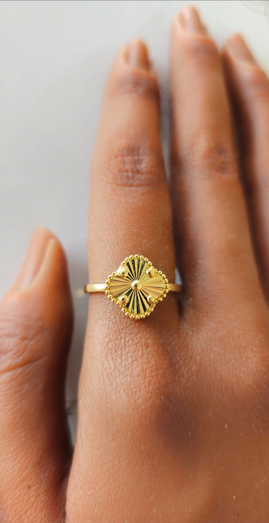 Anel Flor Ouro