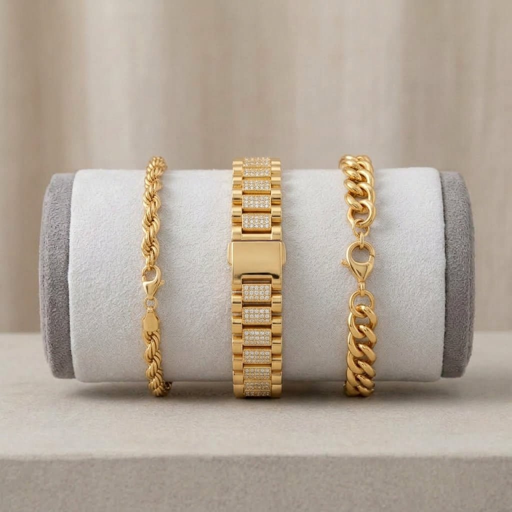 Pulseiras Ouro 19.2k Homem - Aurus Jóias