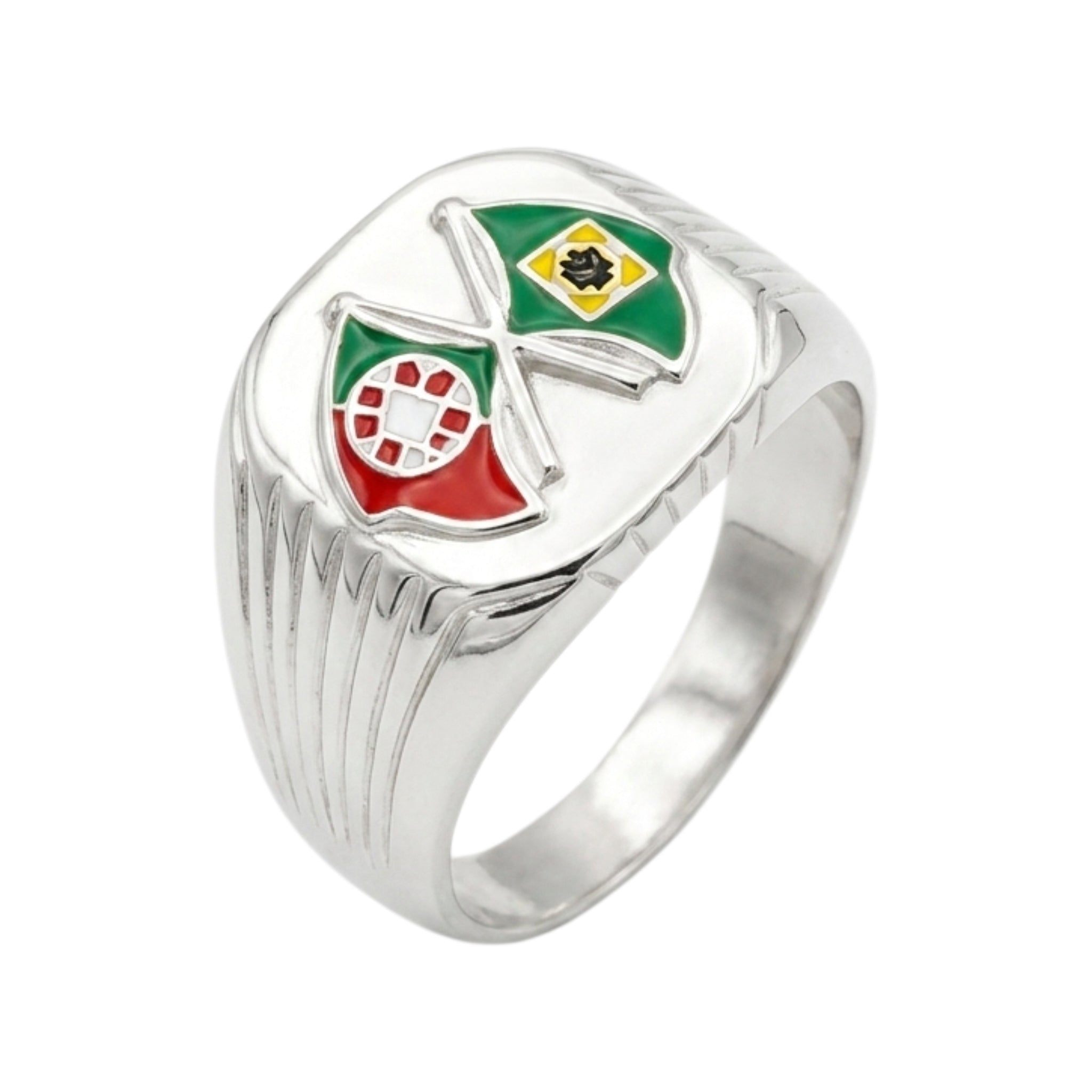 Anéis Bandeira Prata - Aurus Jóias
