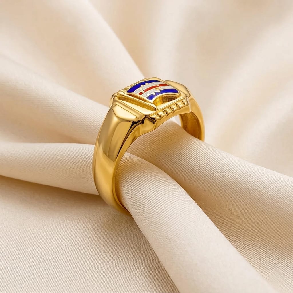 CV Flag Ring, Gold