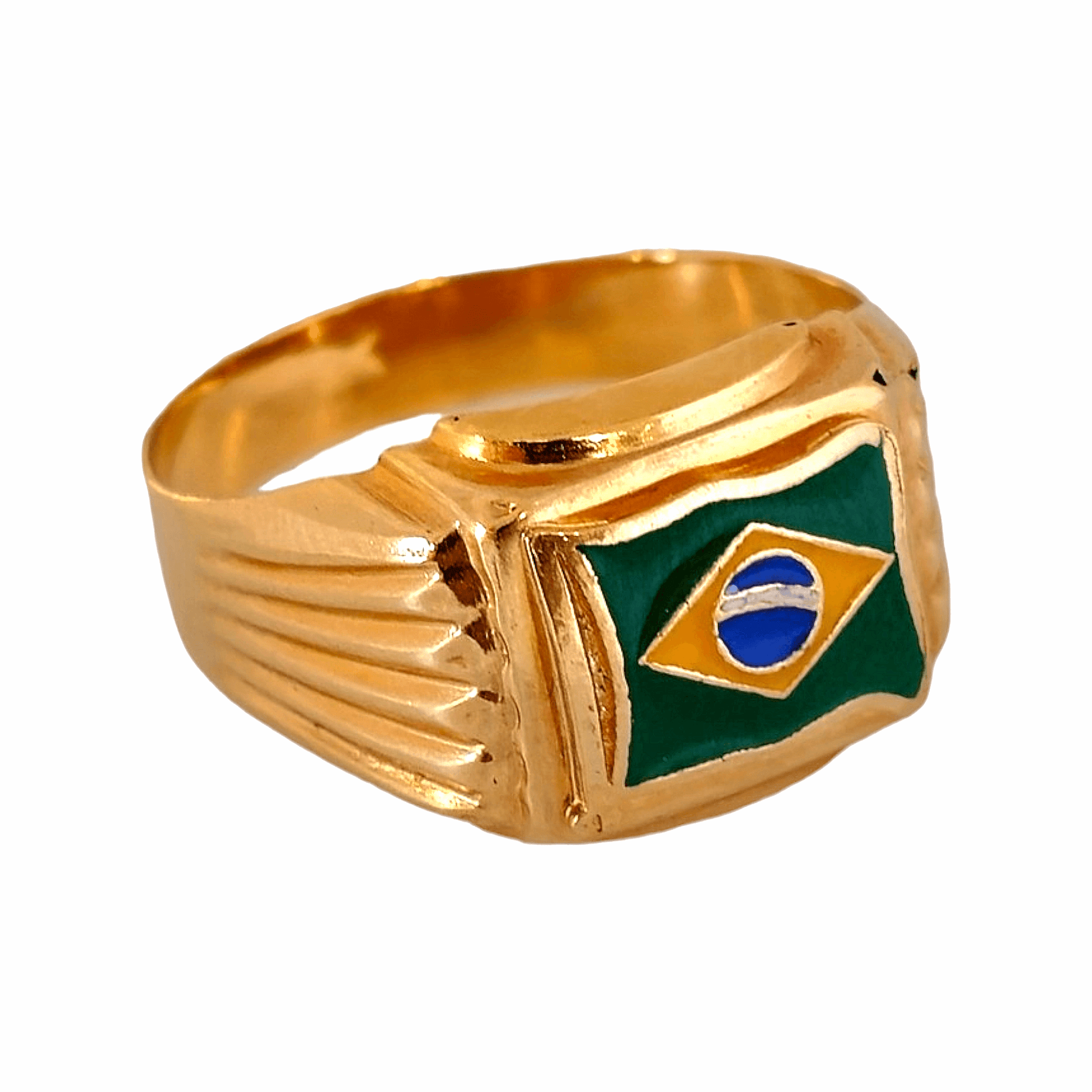 Anel Brasil Ouro - Aurus Jóias