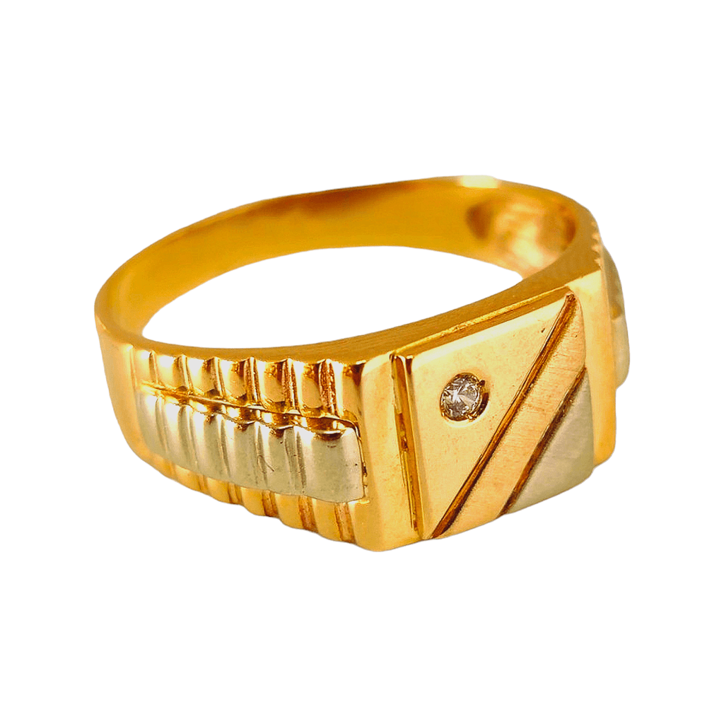 Anel Bicolor Ouro - Aurus Jóias