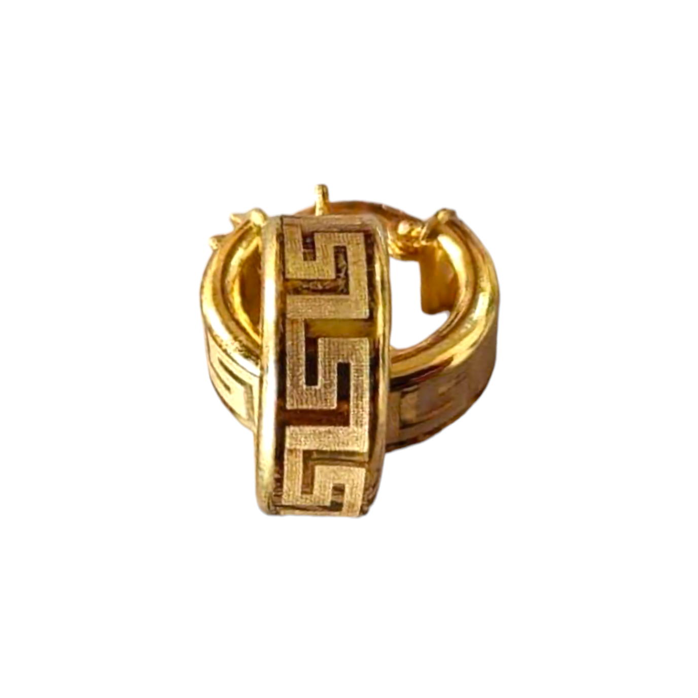 Boucles d'oreilles créoles dorées en forme de V 