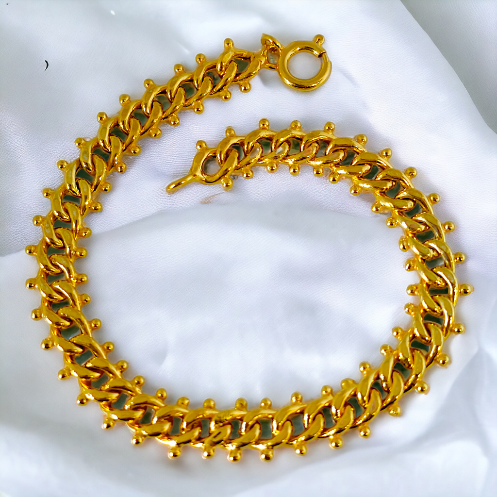 Bracelet mille-pattes en argent plaqué or