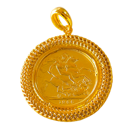 Medalha Libra Prata Dourada