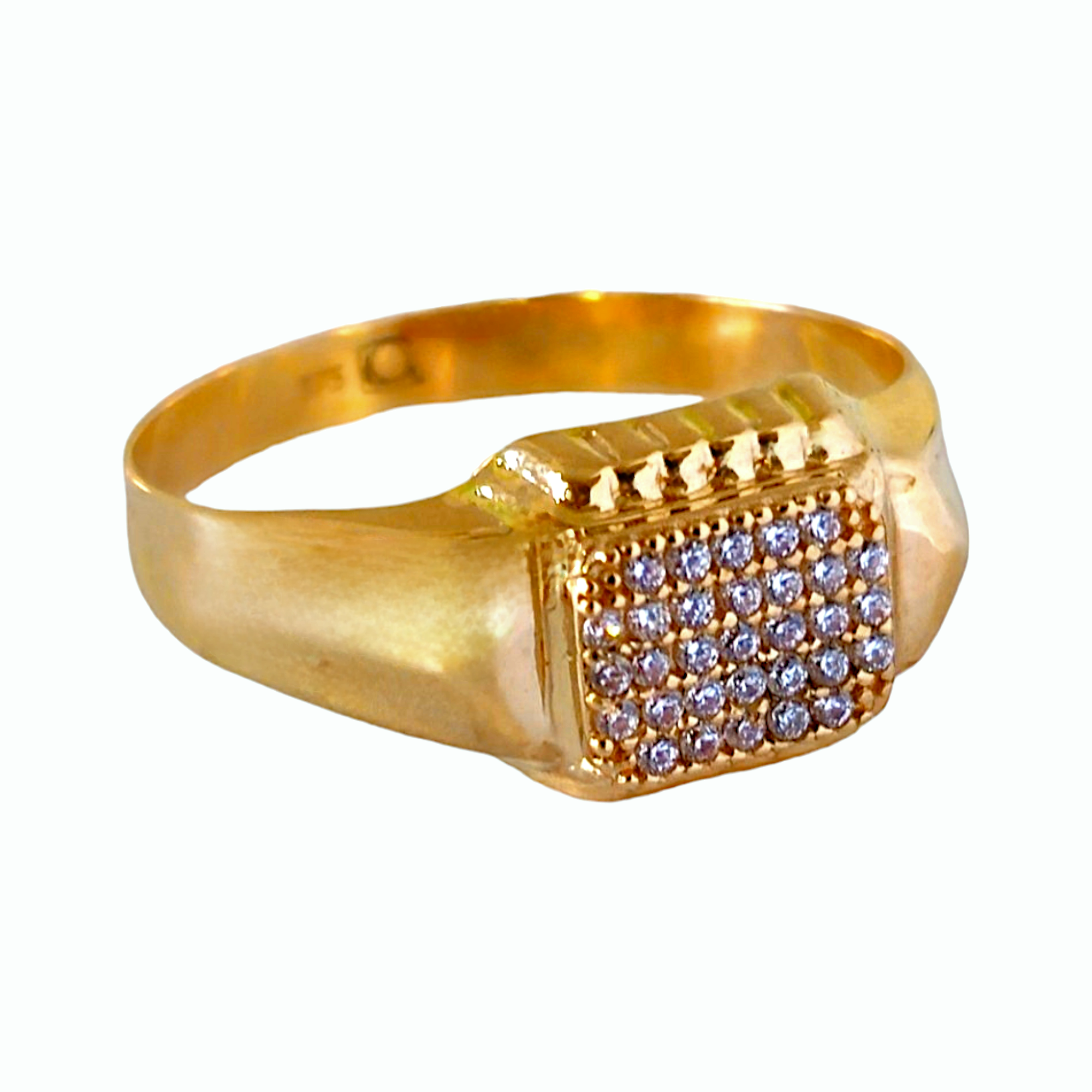 Bague en or avec zircon cubique