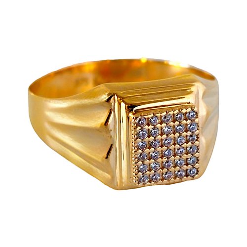 Gold Ring with Cubic Zirconia