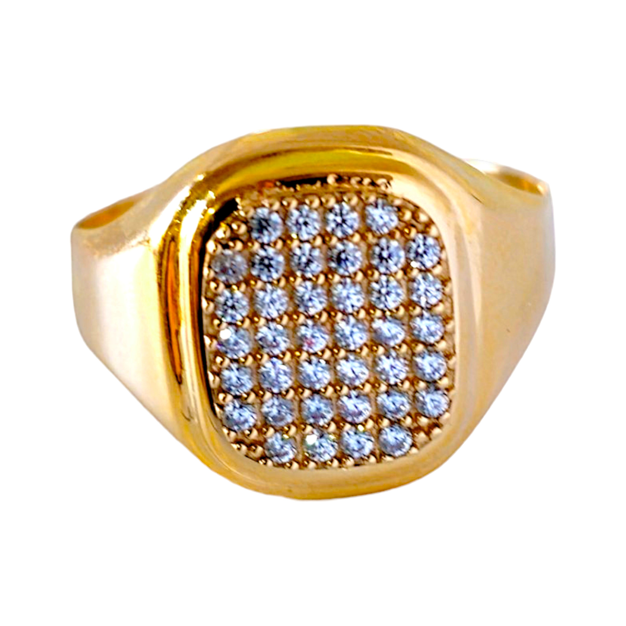 Bague en or avec zircon cubique
