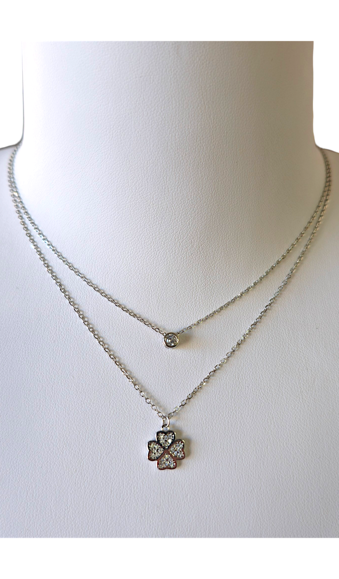 Collier double en argent
