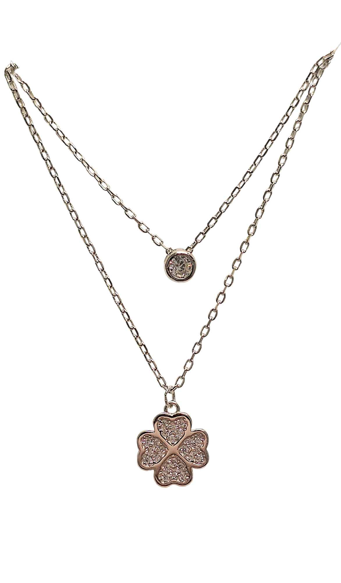 Collier double en argent