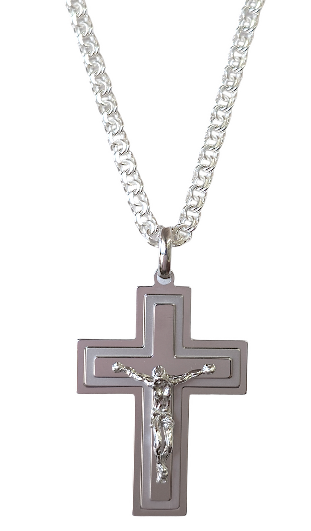 Collier croix en argent