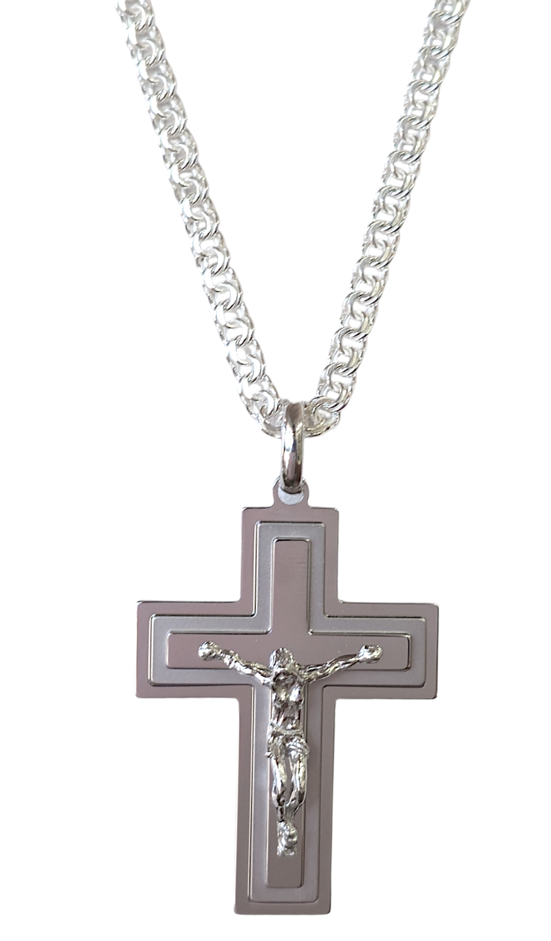 Collier croix en argent