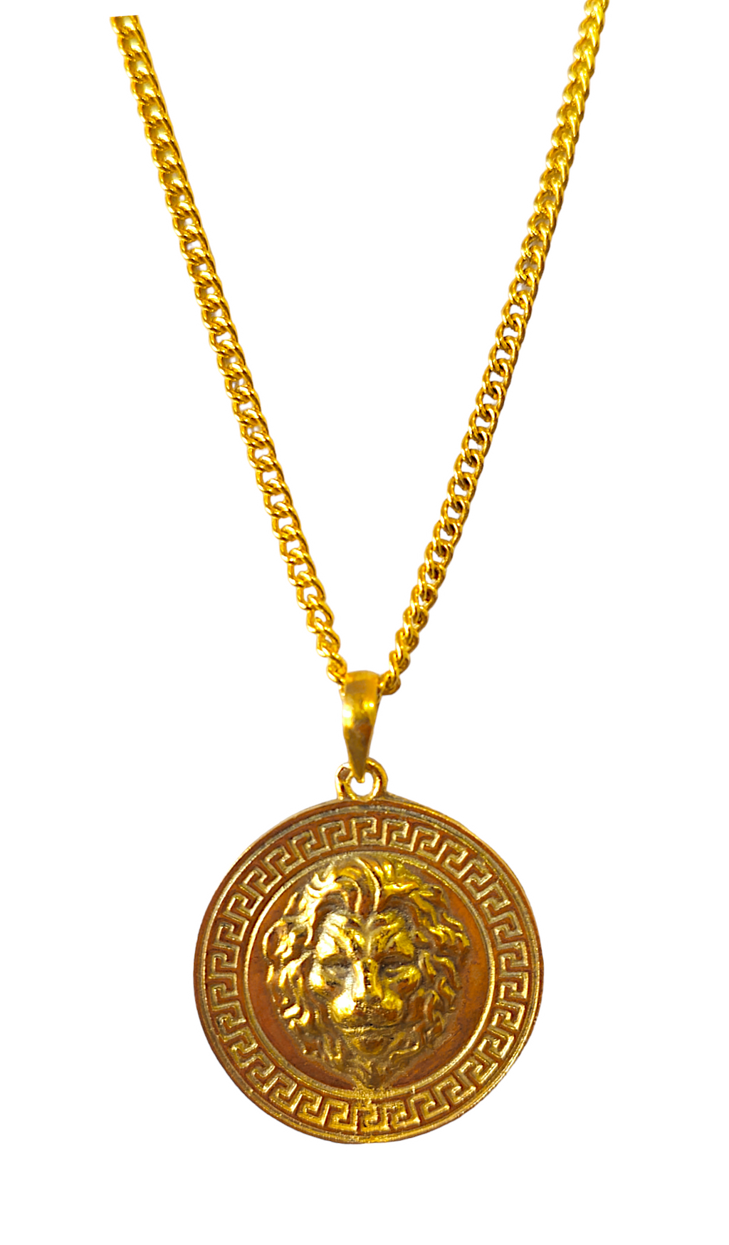 Collier et médaille en argent plaqué or