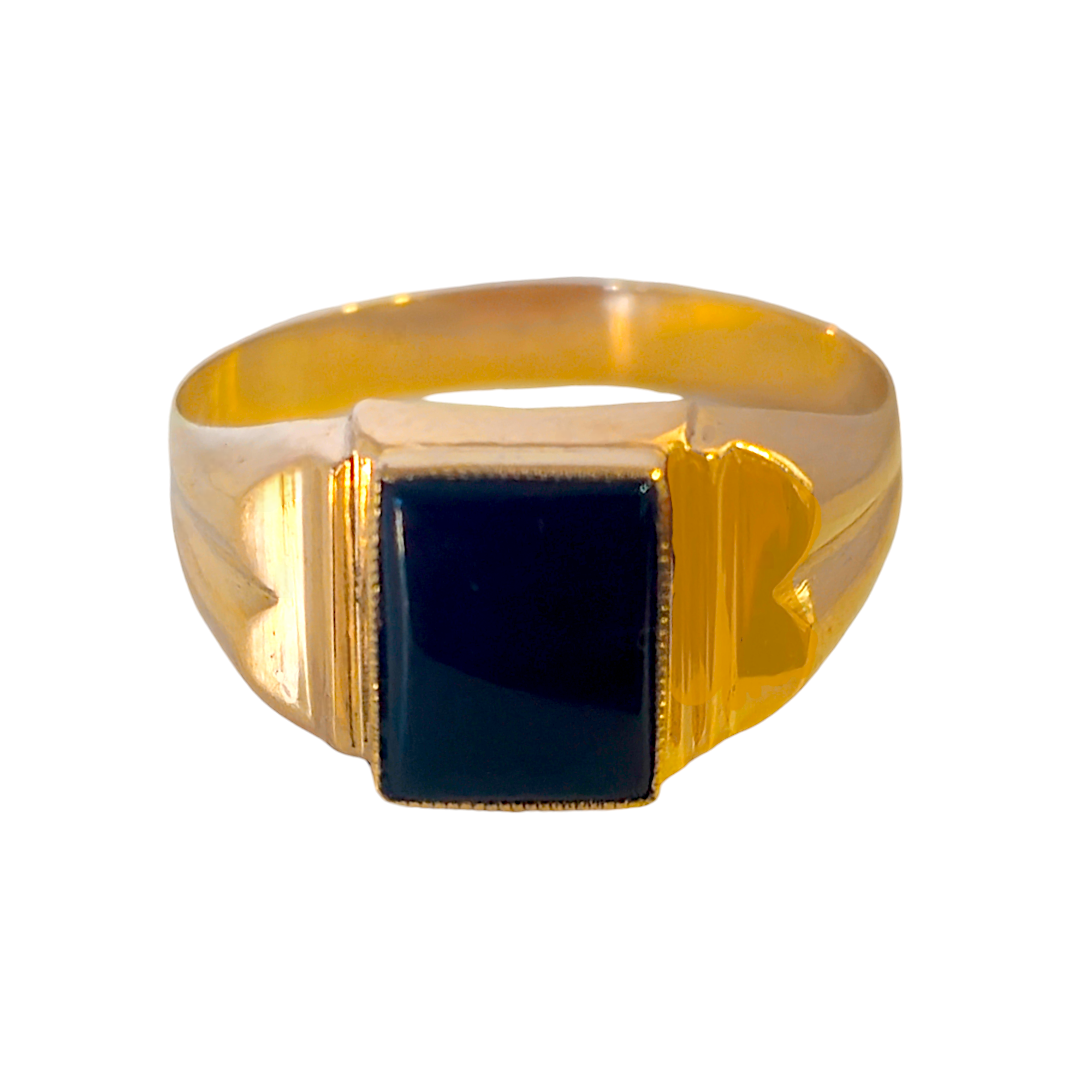 Bague en or et pierre d'onyx