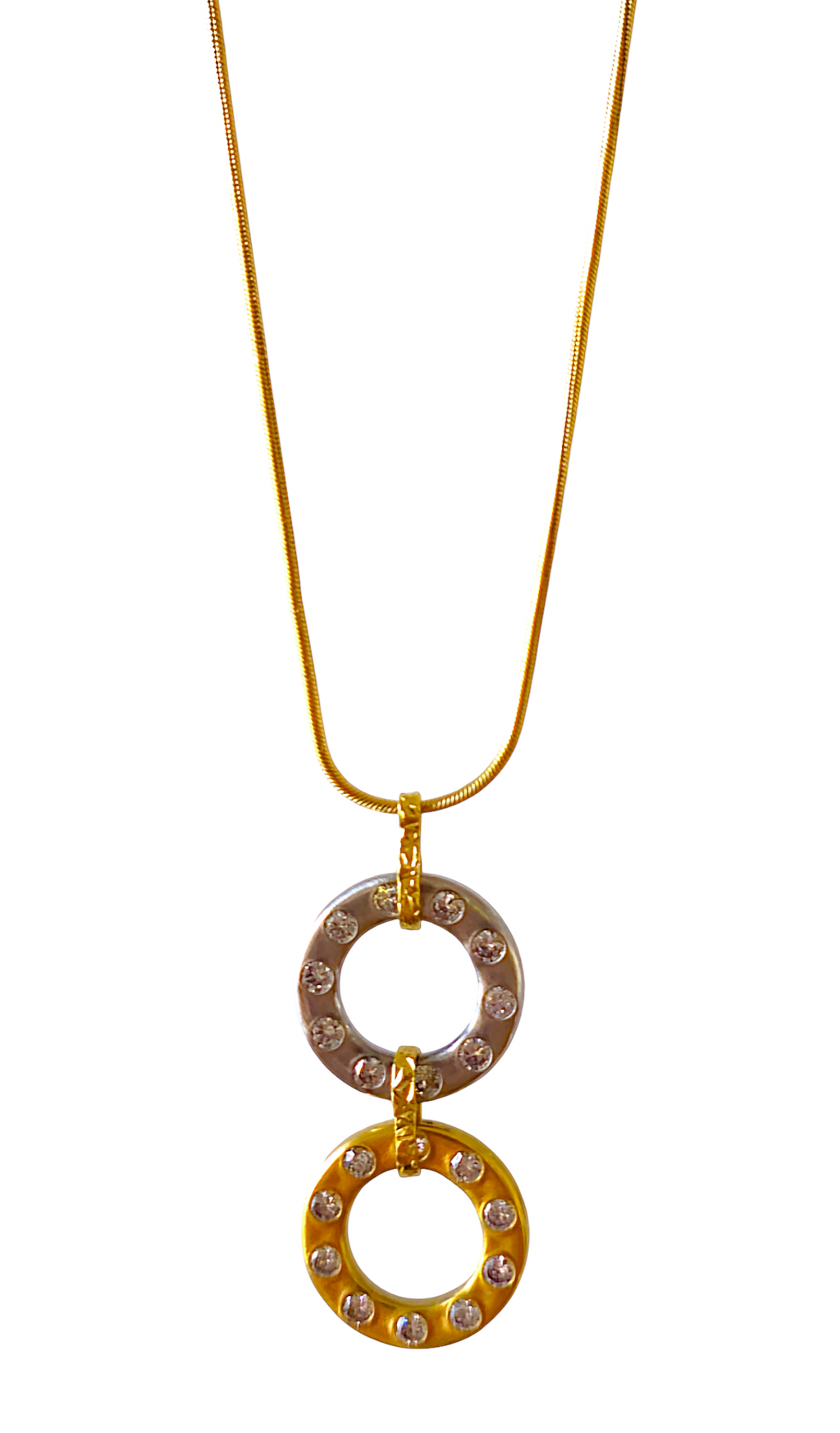 Colar c/Diamantes Ouro