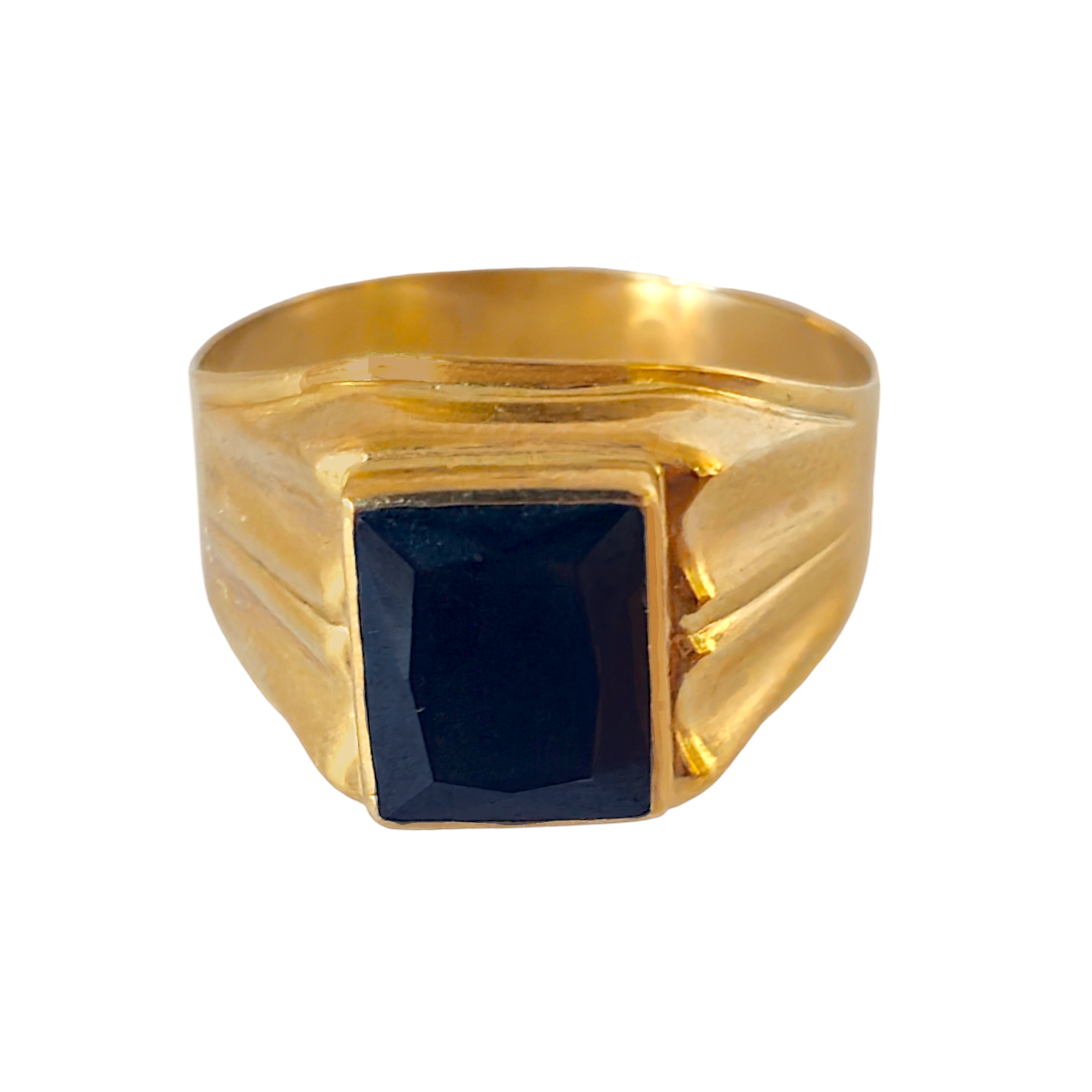 Bague Or Noir Zircone 