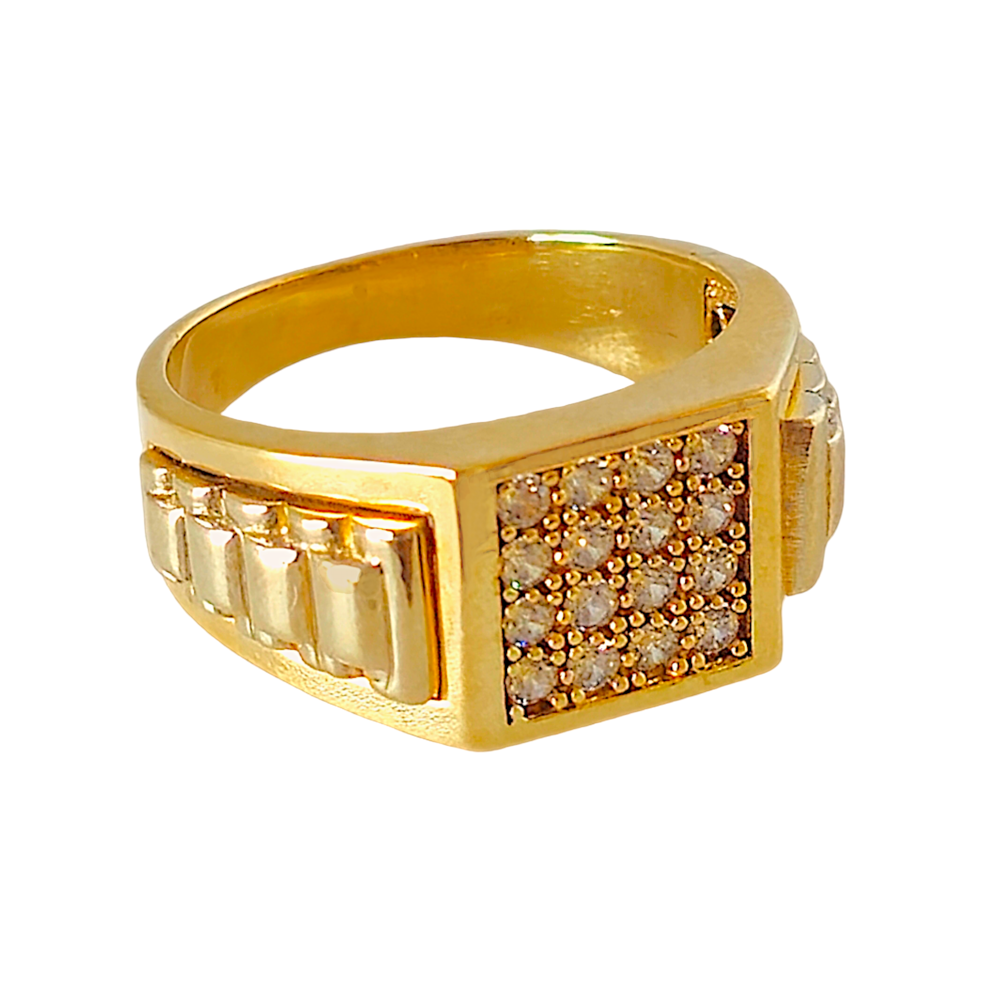 Bague Zircone Or Bicolore 