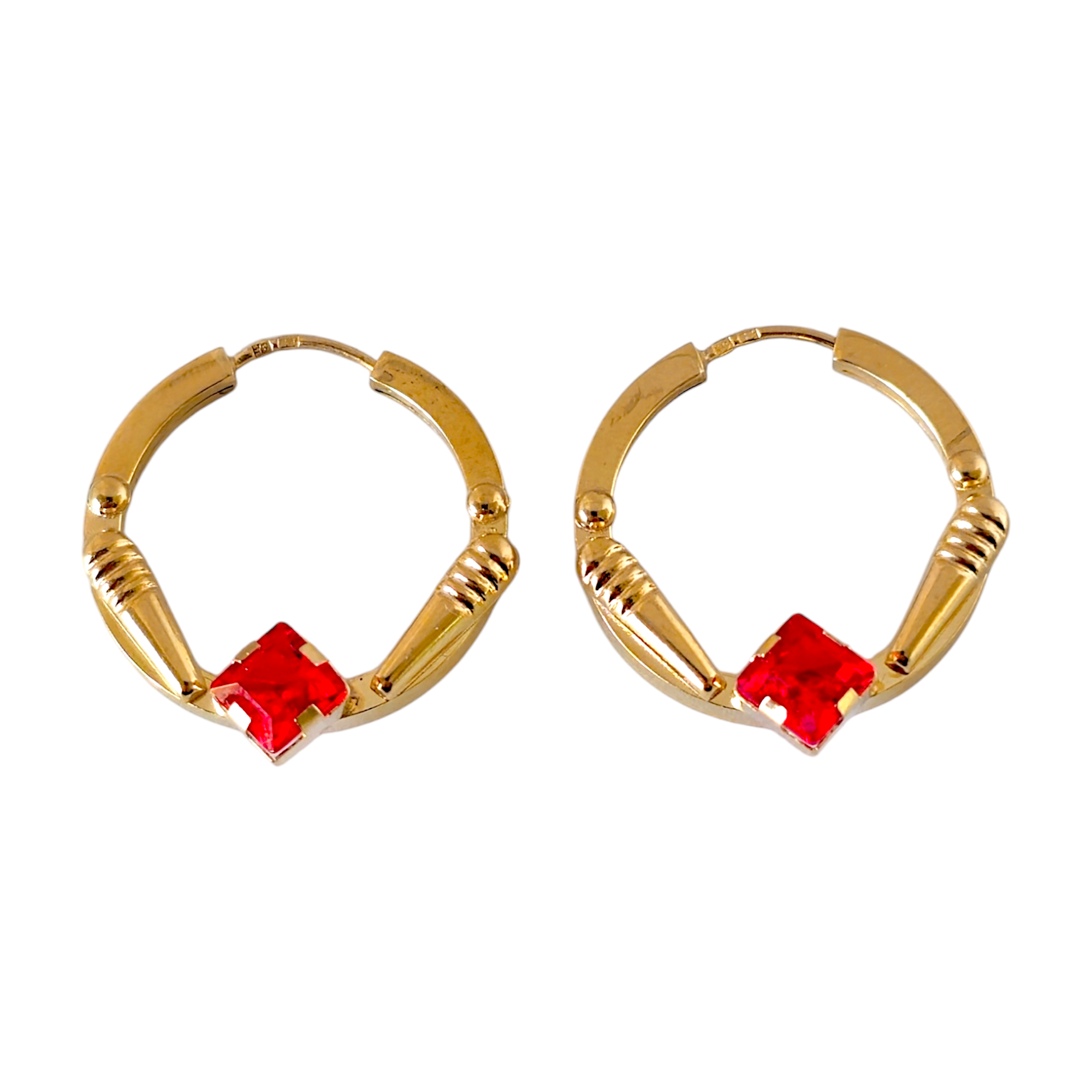 Boucles d'oreilles créoles dorées