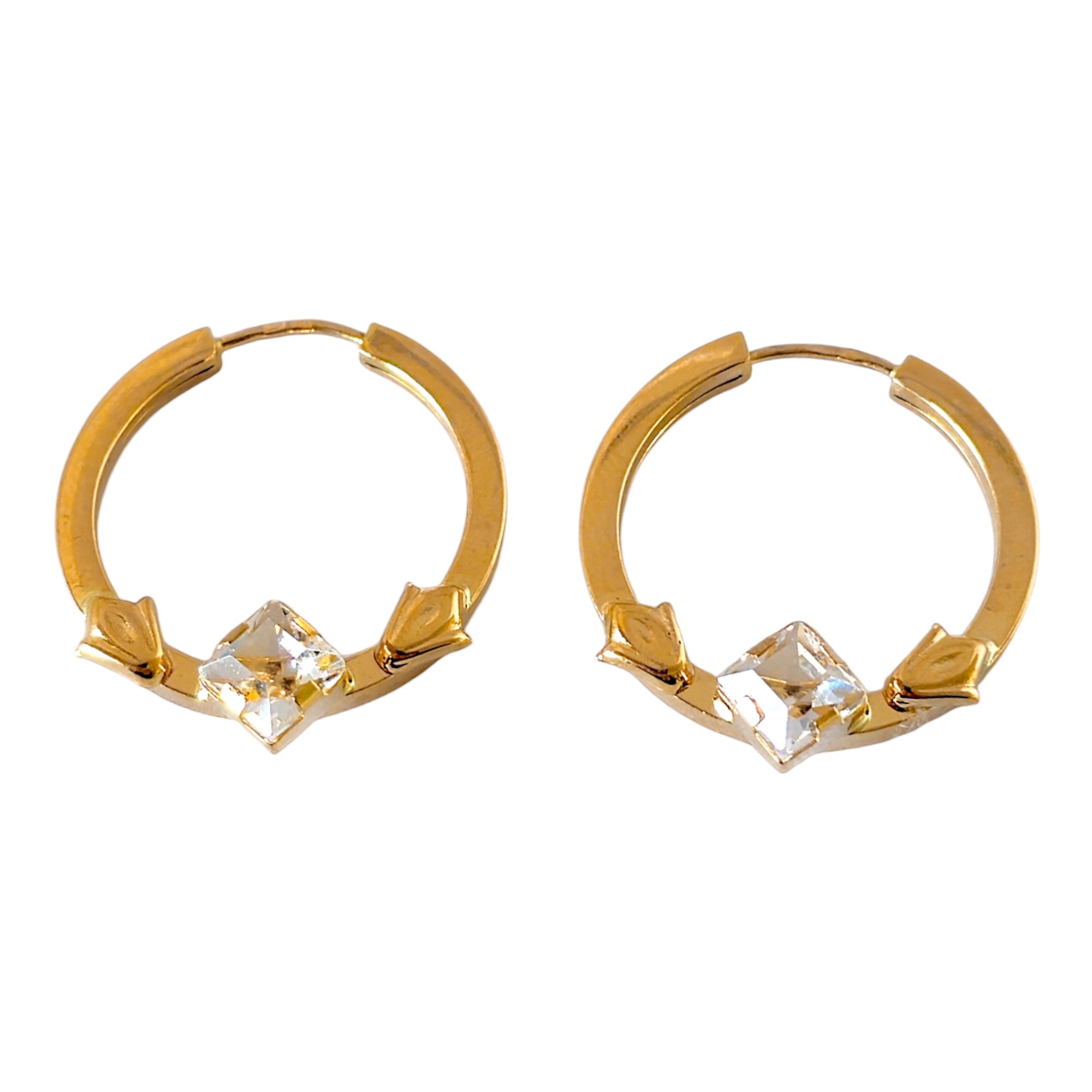 Boucles d'oreilles créoles dorées