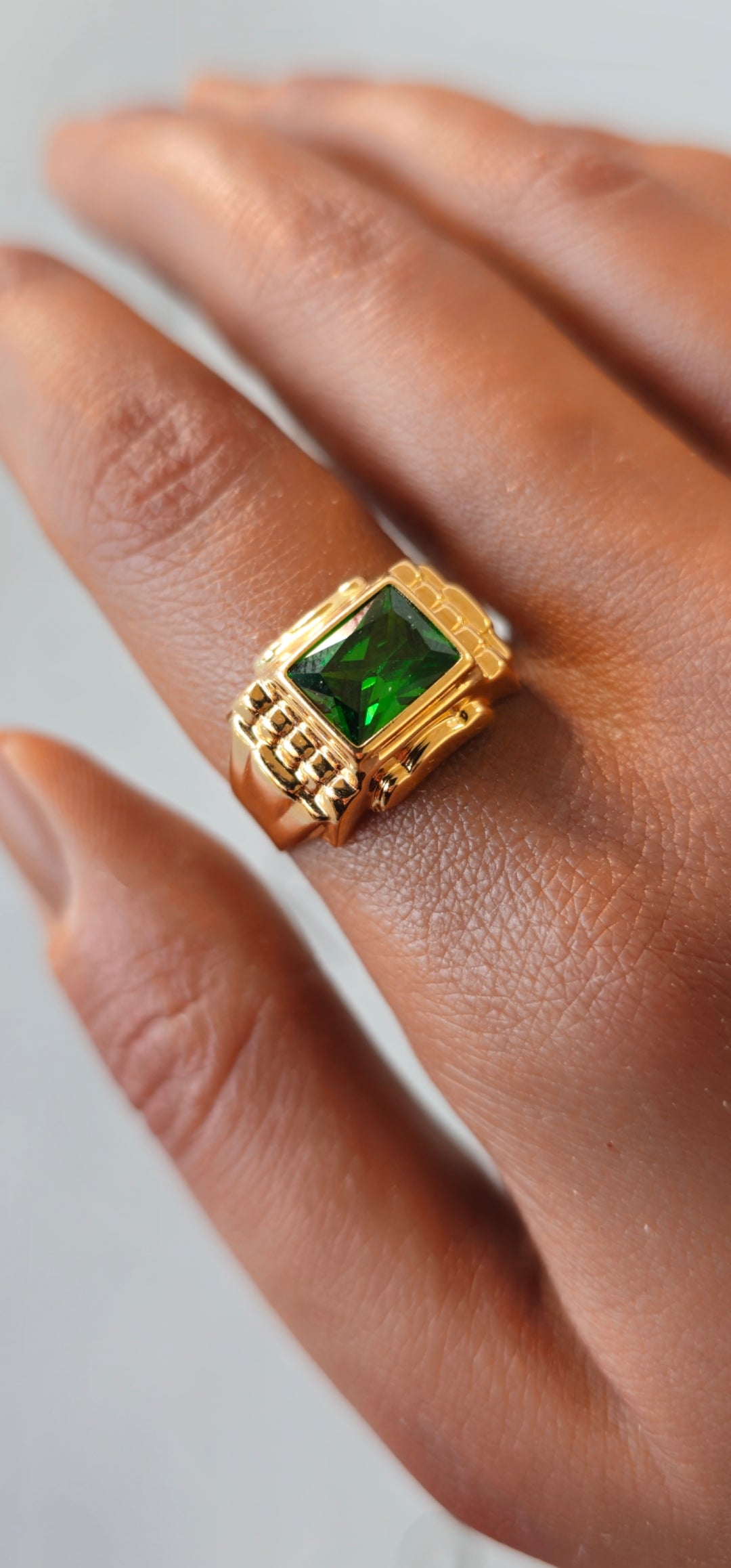 Bague Zircone Or Vert 