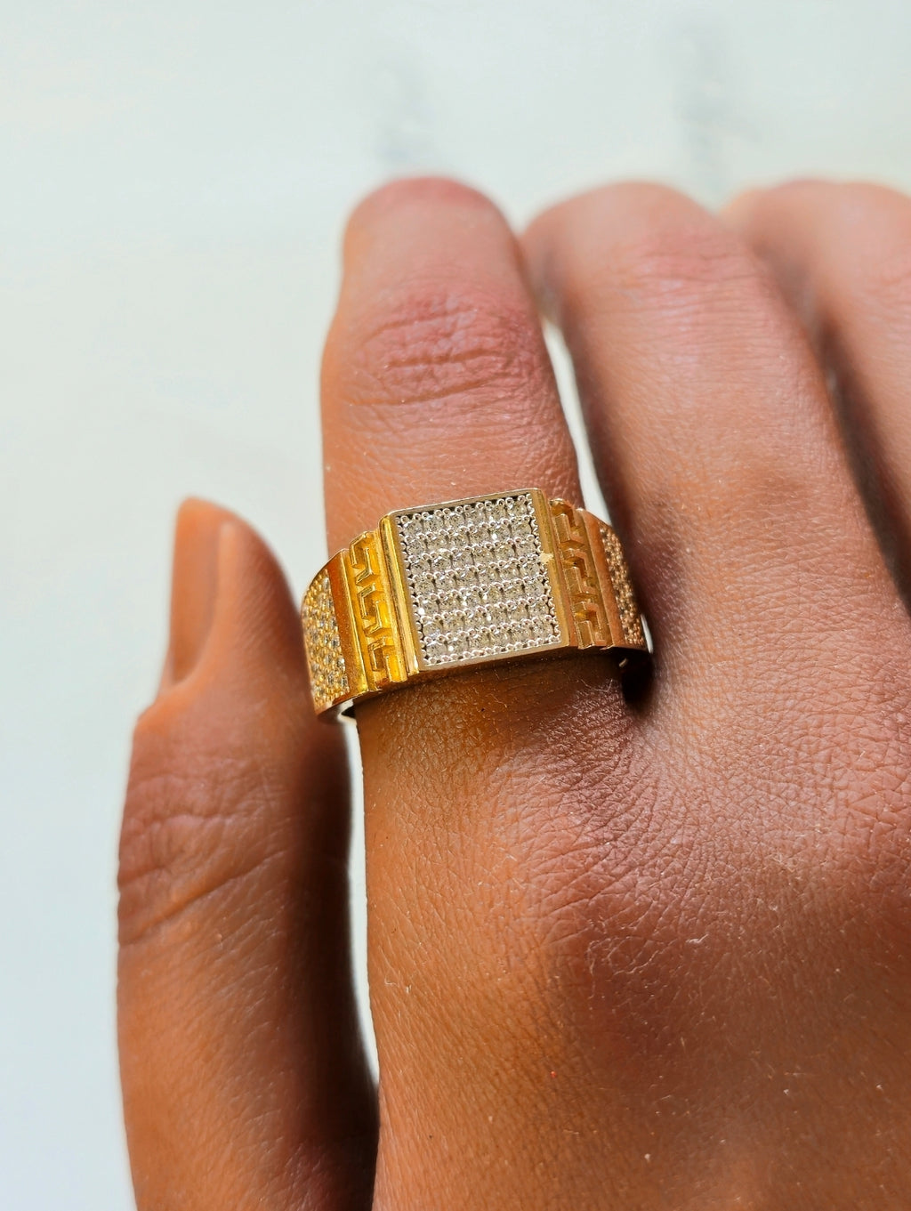 Bague V Zircone Or 