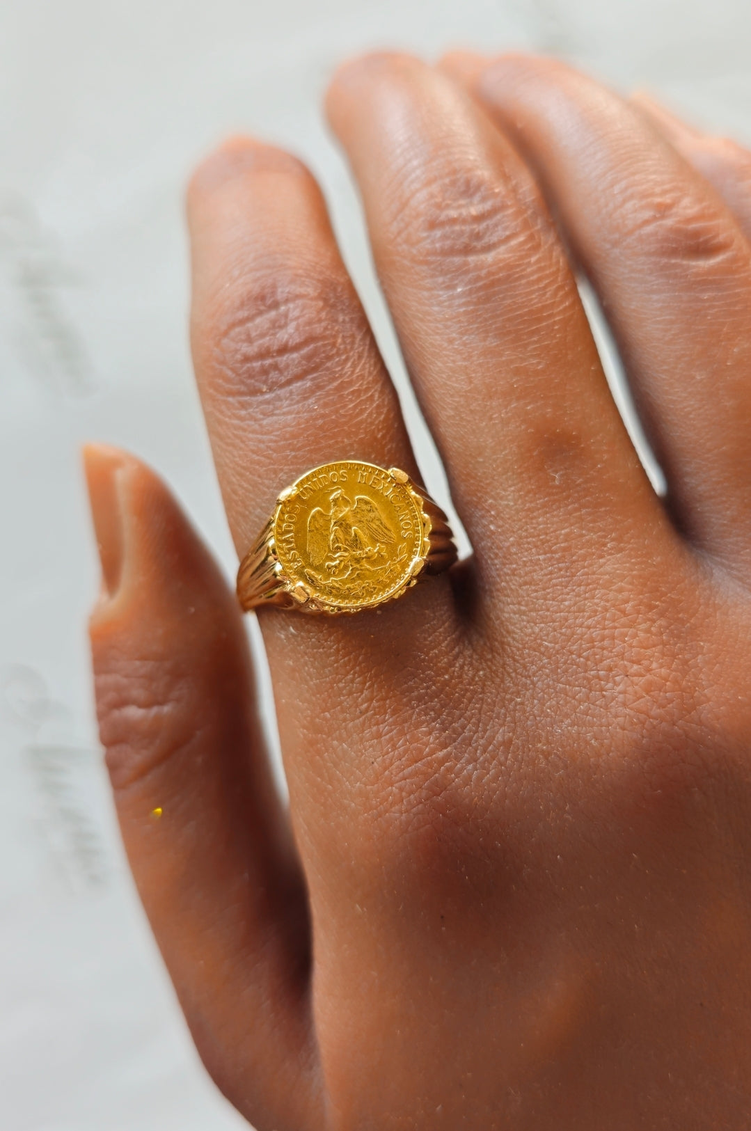 Bague En Or Deux Pesos 