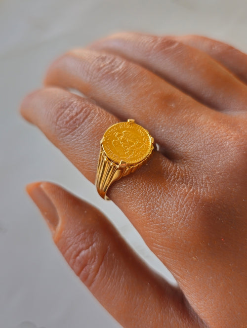 Bague En Or Deux Pesos 