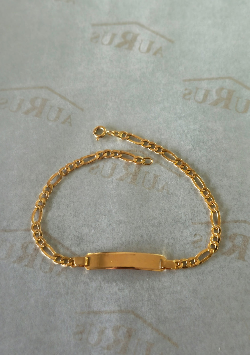 Pulseira c/chapa Ouro