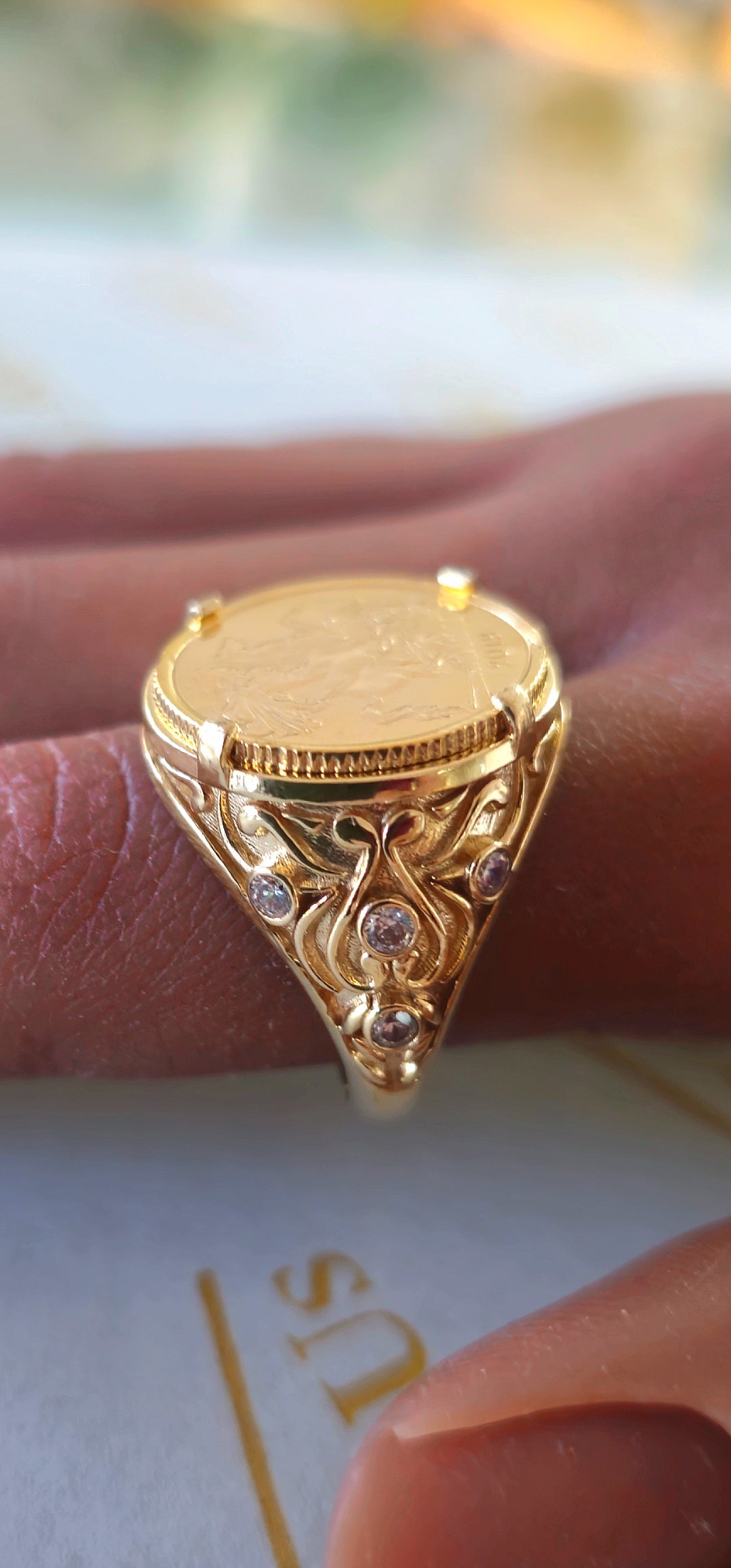 Bague d’une demi-livre en or 