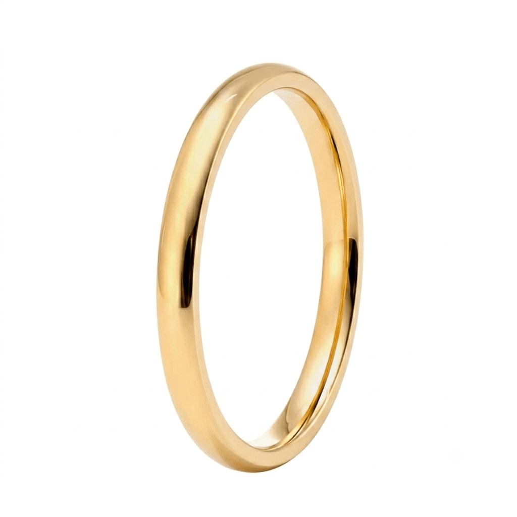 Aliança Amendoada Ouro 2mm - Aurus Jóias