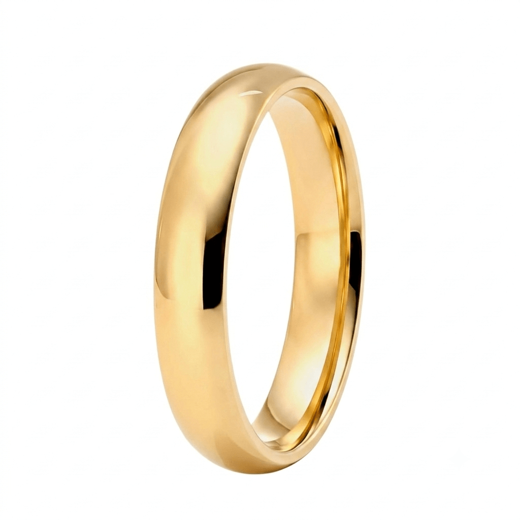 Aliança Amendoada Ouro 4mm - Aurus Jóias