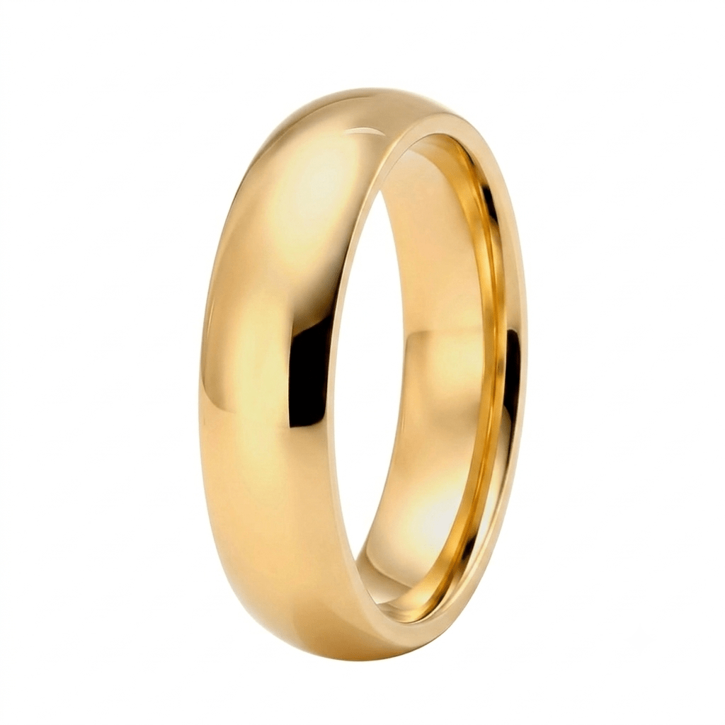 Aliança Amendoada Ouro 6mm - Aurus Jóias