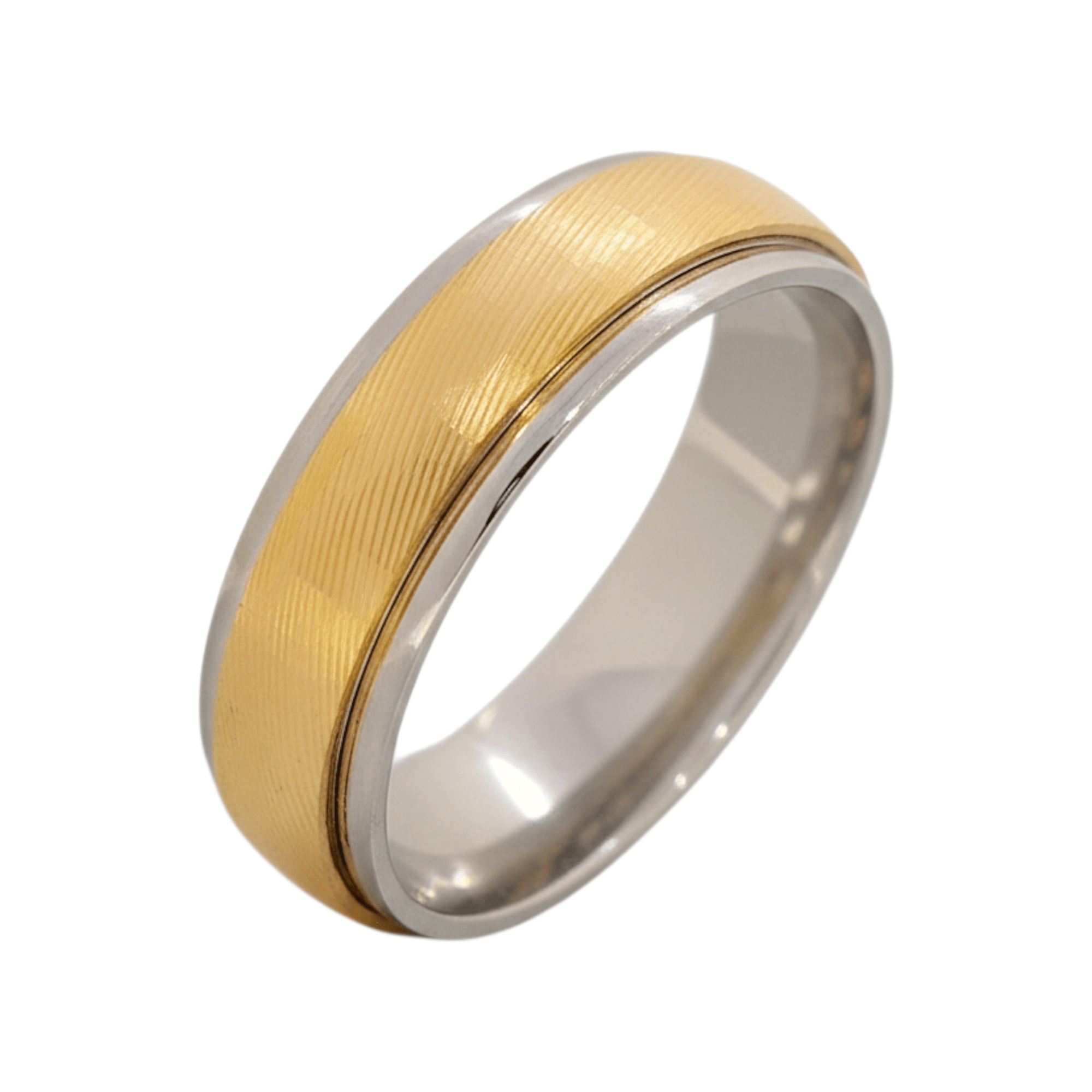 Aliança Bicolor 5mm Ouro - Aurus Jóias