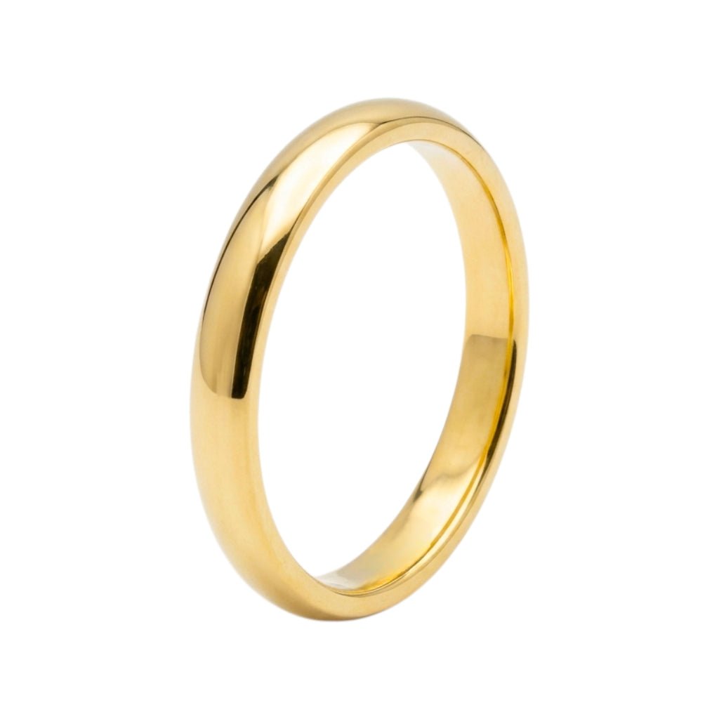 Aliança Meia Cana 2.5mm Ouro - Aurus Jóias