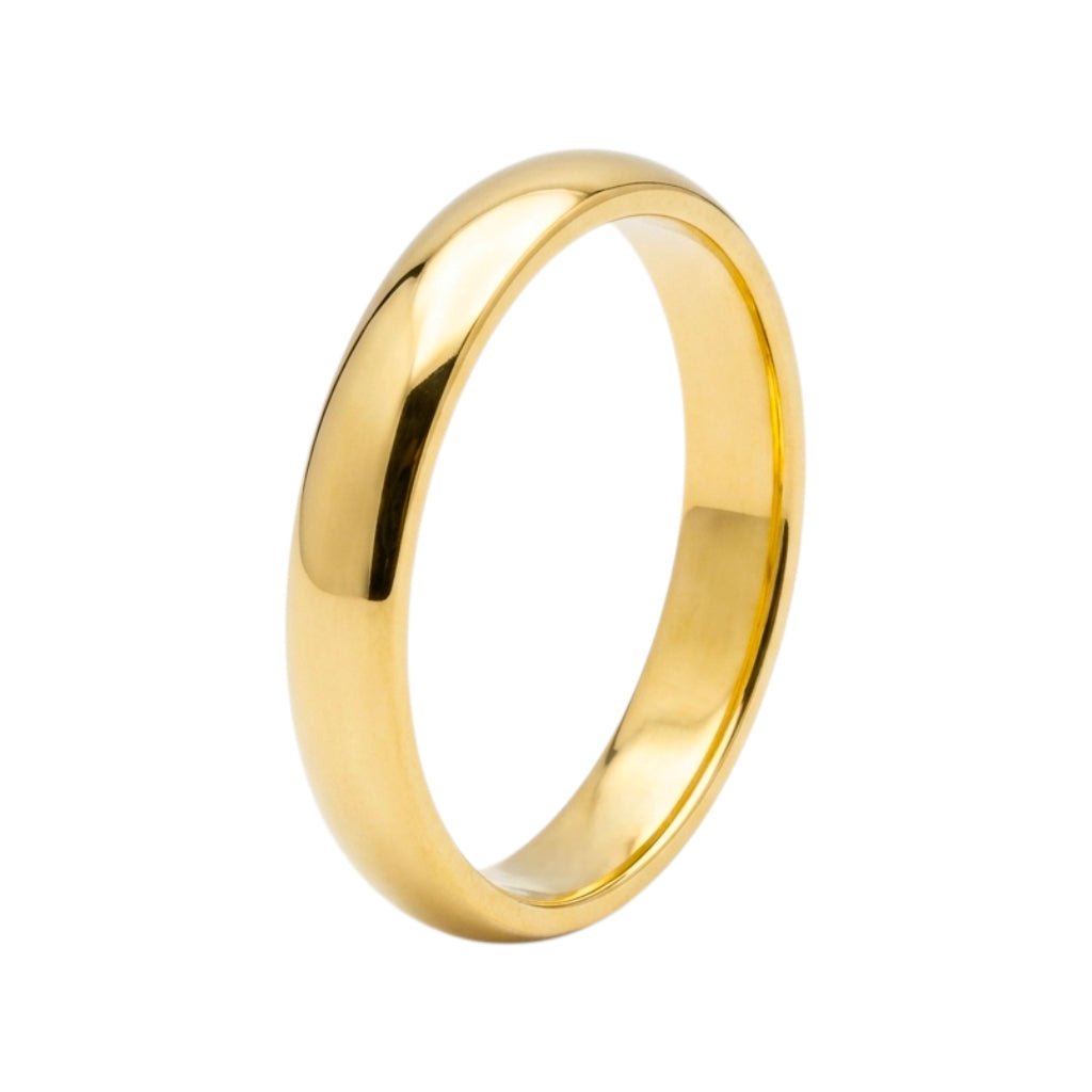 Aliança Meia Cana 3mm Ouro - Aurus Jóias