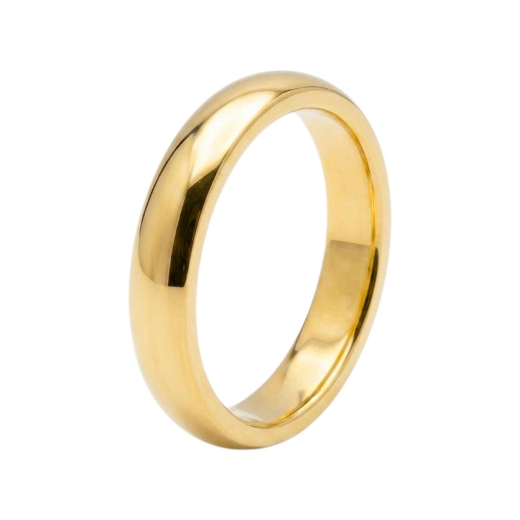 Aliança Meia Cana 4mm Ouro - Aurus Jóias