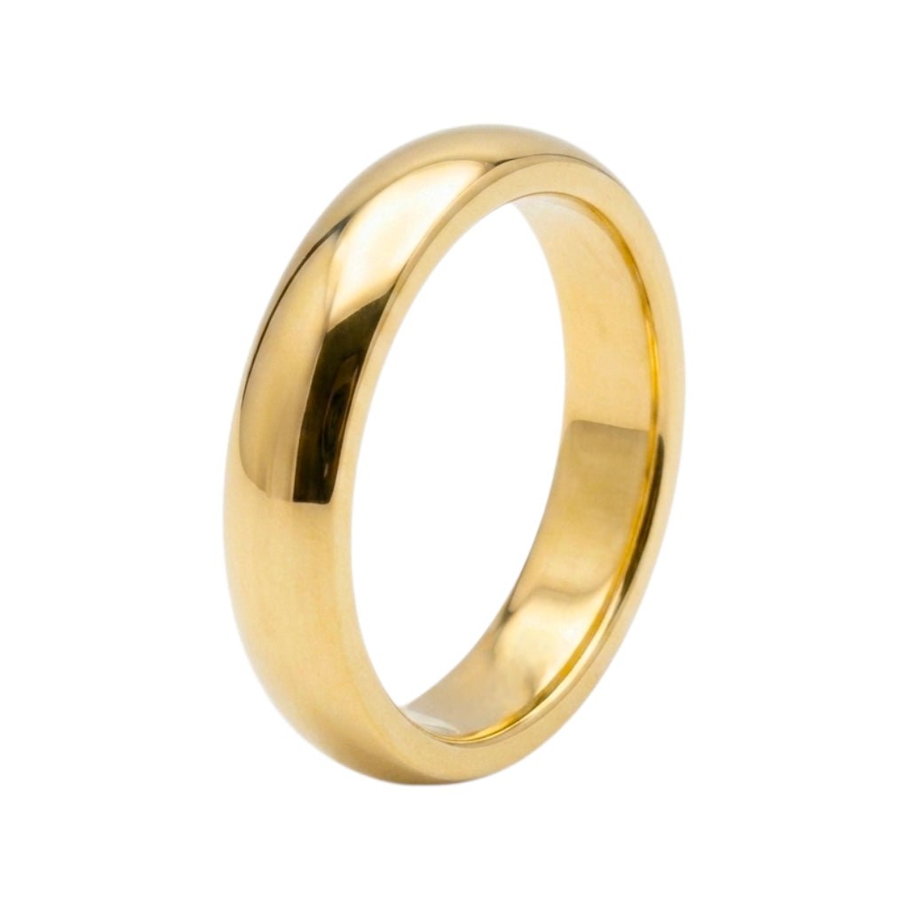 Aliança Meia Cana 5mm Ouro - Aurus Jóias