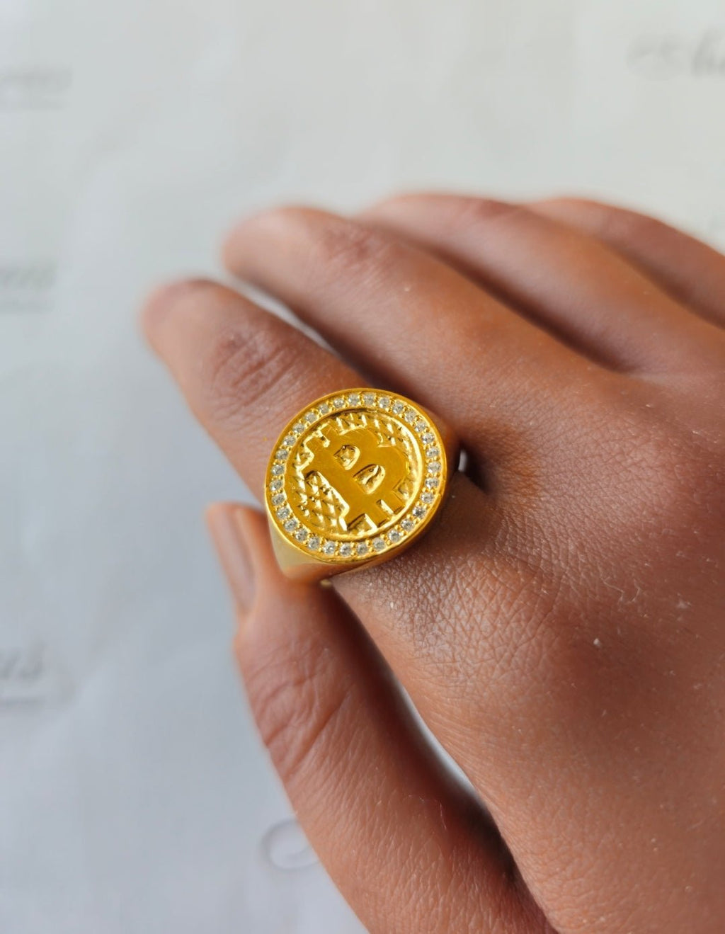 Anel Bitcoin Prata - Aurus Jóias
