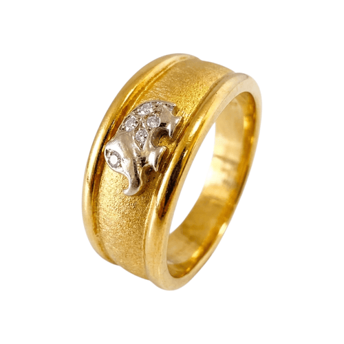 Anel Diamantes Ouro - Aurus Jóias
