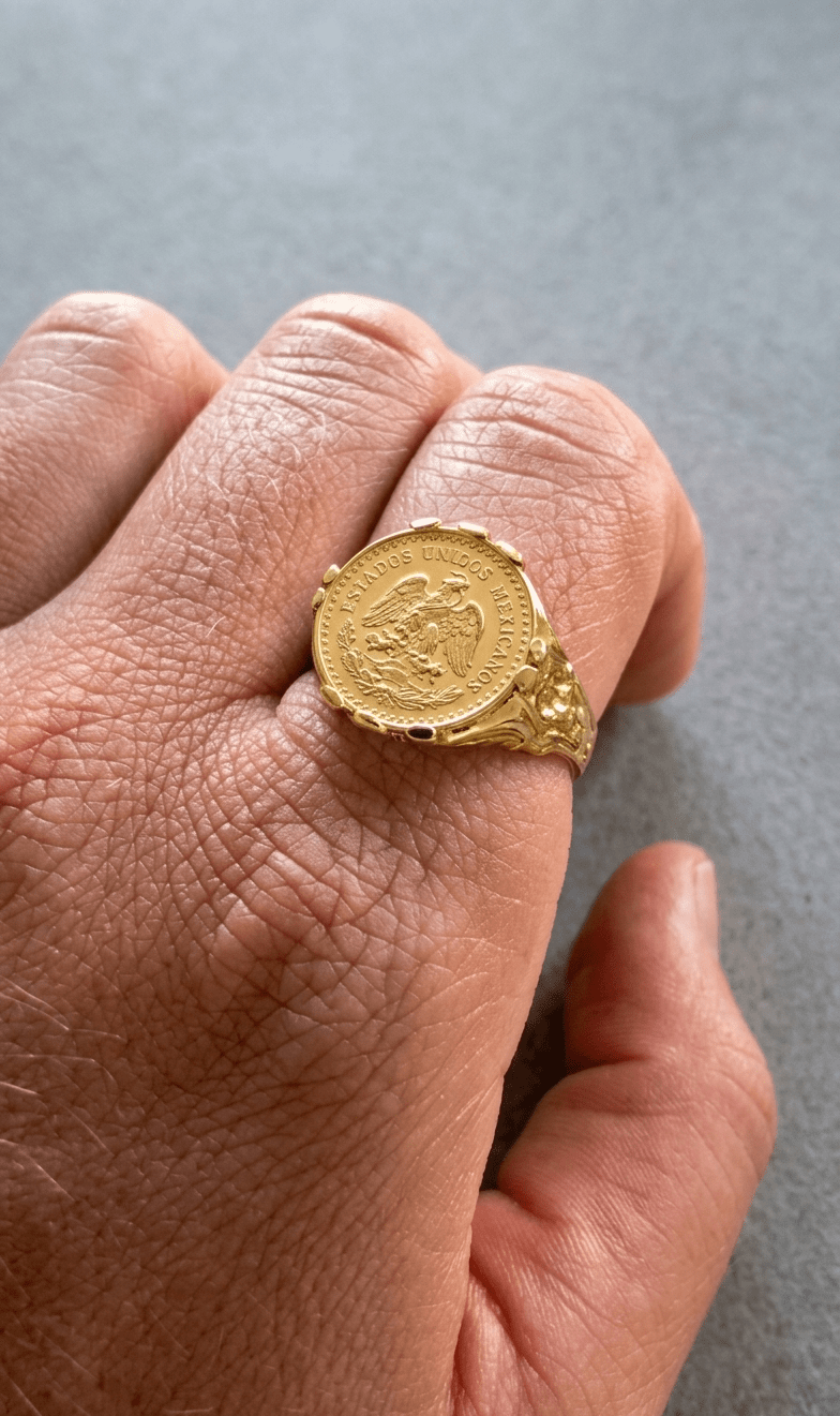 Anel Dois Pesos e Meio Ouro - Aurus Jóias