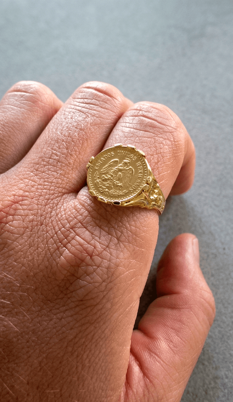 Anel Dois Pesos e Meio Ouro - Aurus Jóias