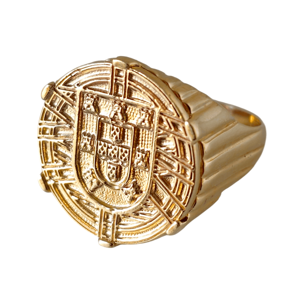 Anel Libra Escudo Ouro - Aurus Jóias