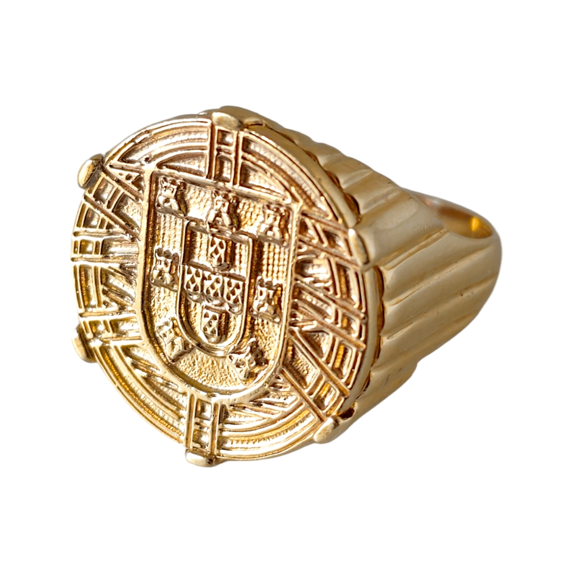 Anel Libra Escudo Ouro - Aurus Jóias