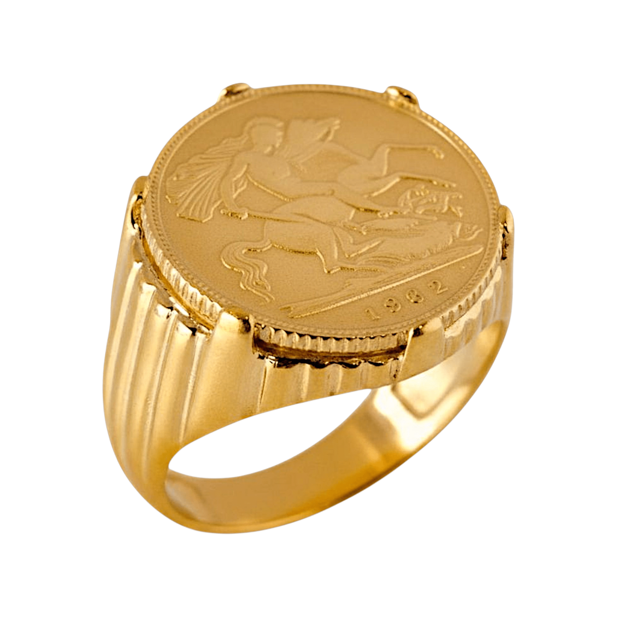 Anel Meia Libra Ouro - Aurus Jóias